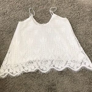 Miguelina lace white top